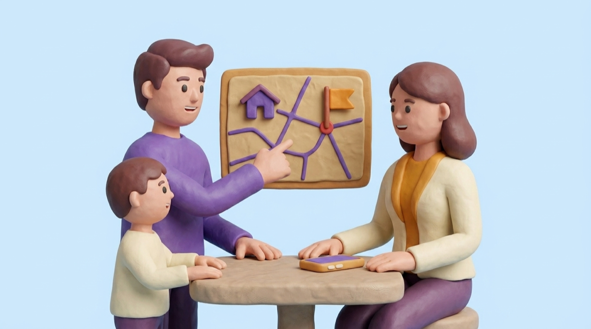 Ten minutes around the table: memorised numbers, a meeting point, and who calls whom