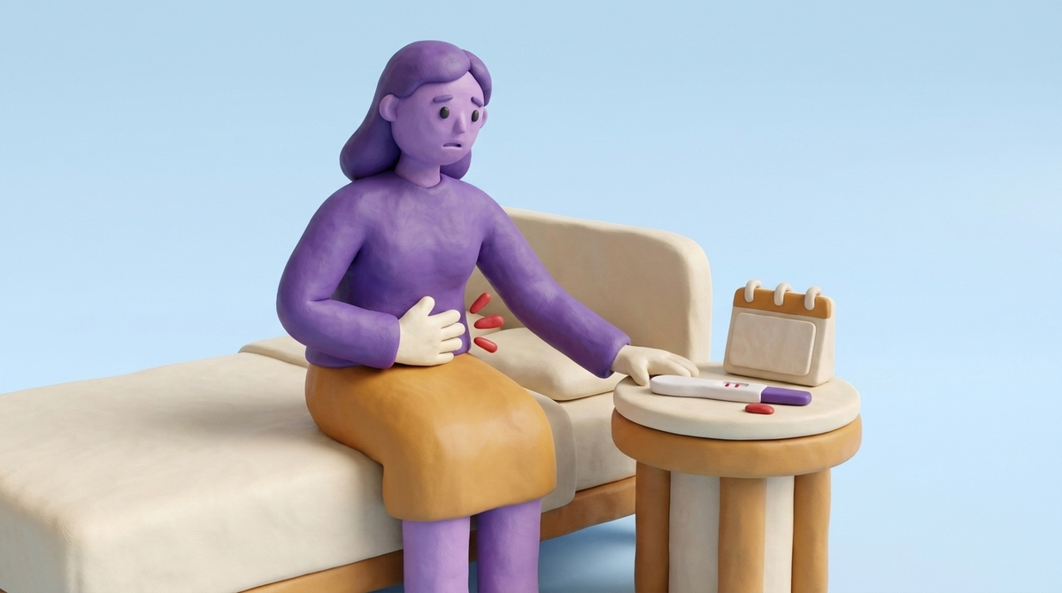 One-sided pain with a late period: a pregnancy test right away