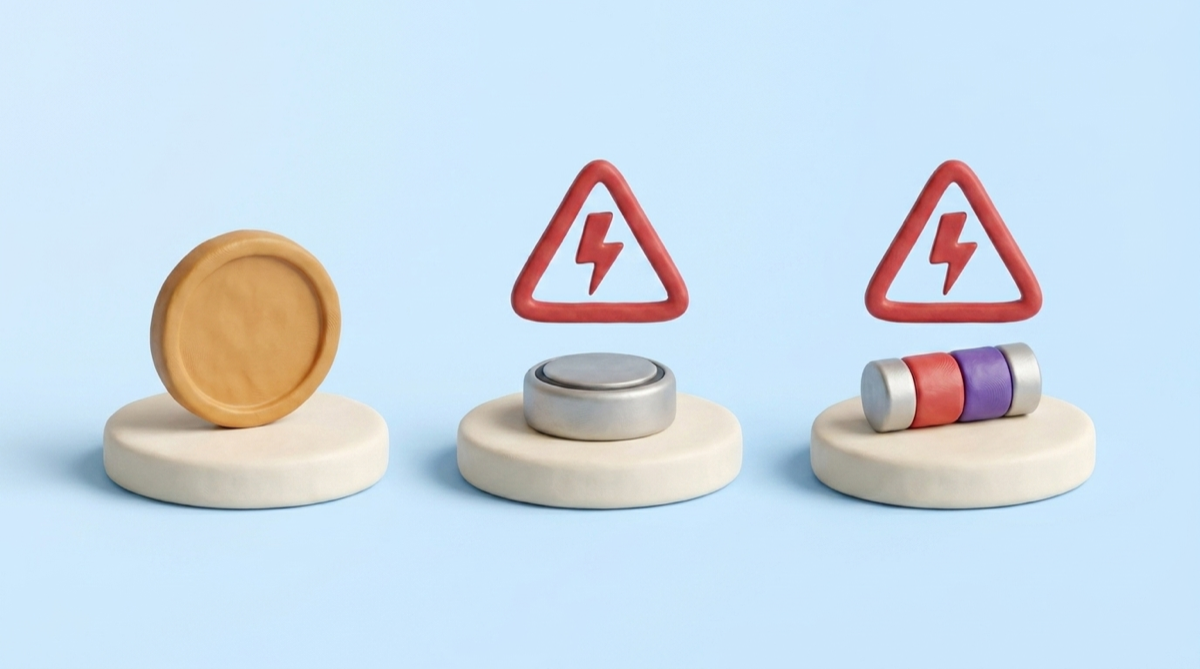 A coin usually passes safely — batteries and magnets are immediate emergencies